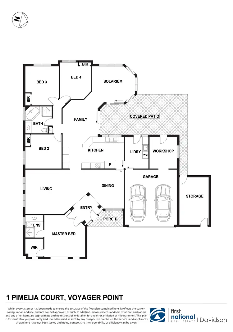 Floorplan of Homely house listing, 1 Pimelia Court, Voyager Point NSW 2172