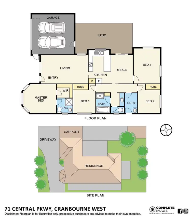 Floorplan of Homely house listing, 71 Central Parkway, Cranbourne West VIC 3977