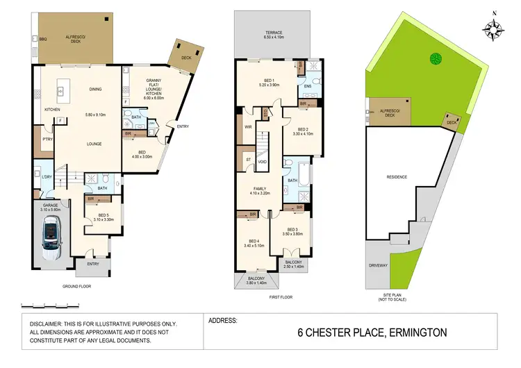 Floorplan of Homely semi-detached listing, 6 Chester Place, Ermington NSW 2115