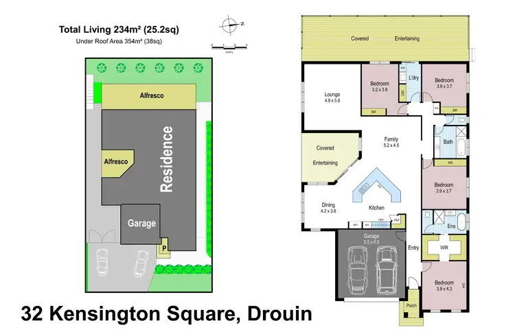 Floorplan of Homely house listing, 32 Kensington Square, Drouin VIC 3818