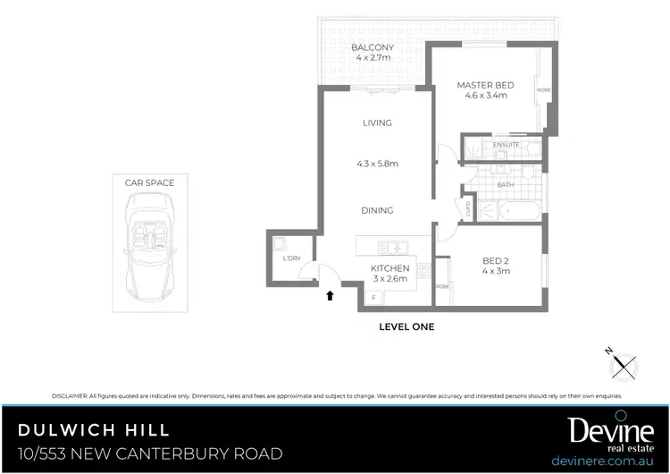 Floorplan of Homely apartment listing, 10/553 New Canterbury Road, Dulwich Hill NSW 2203