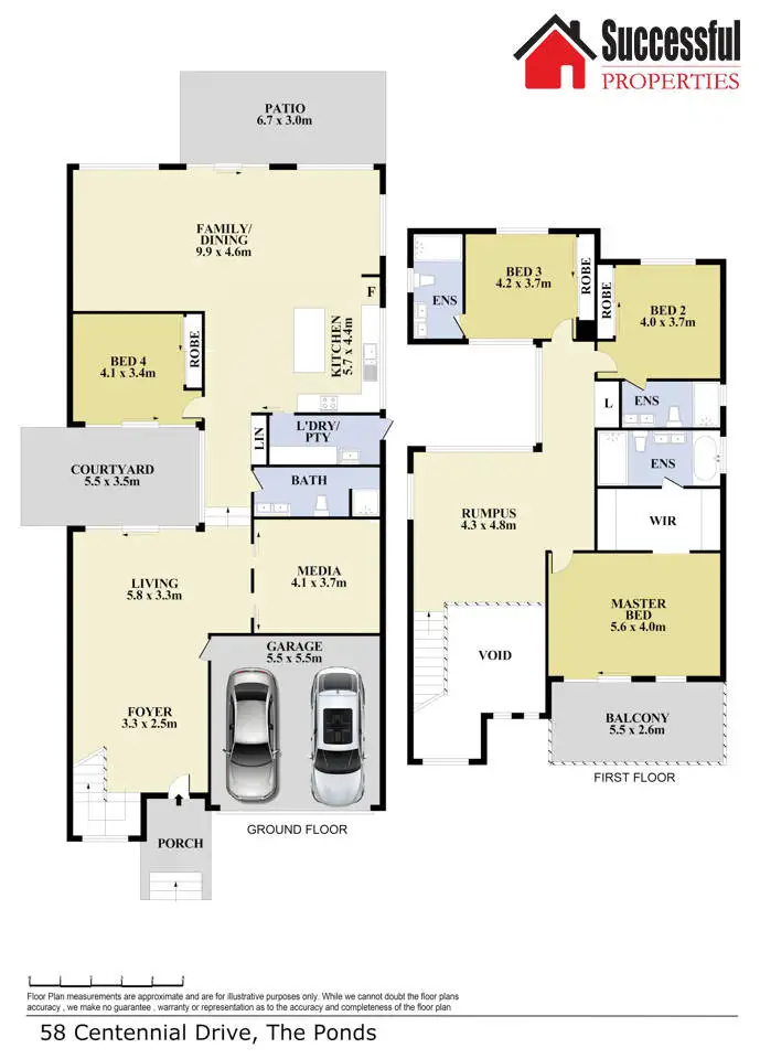 Floorplan of Homely house listing, 58 Centennial Drive, The Ponds NSW 2769
