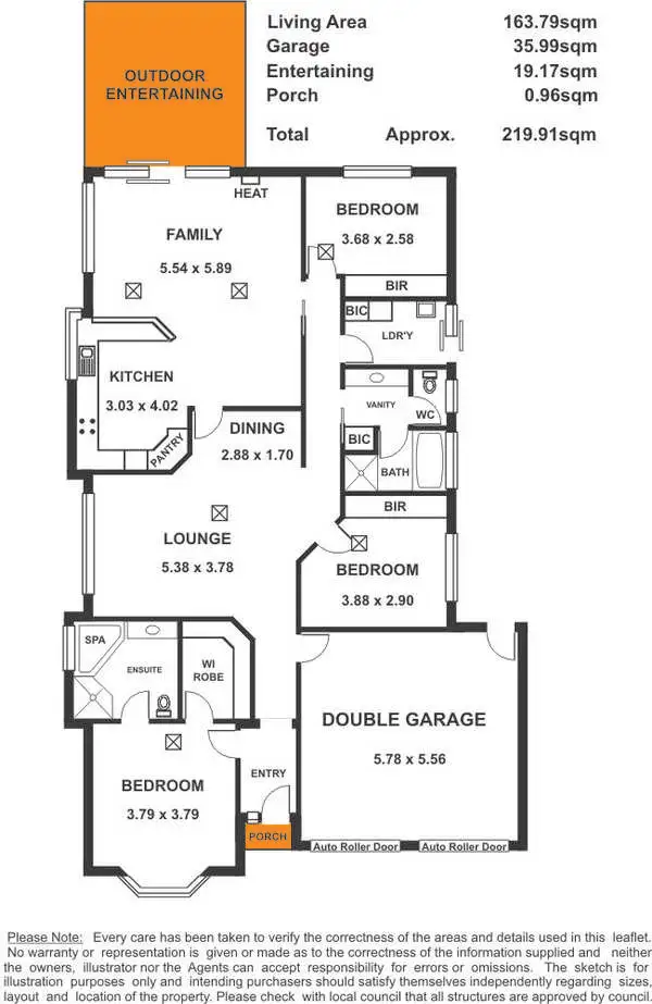 Floorplan of Homely house listing, 44 Frost Street, Newton SA 5074