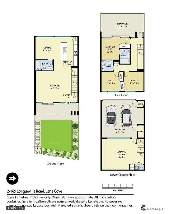 Floorplan of Homely townhouse listing, 2/169 Longueville Road, Lane Cove NSW 2066