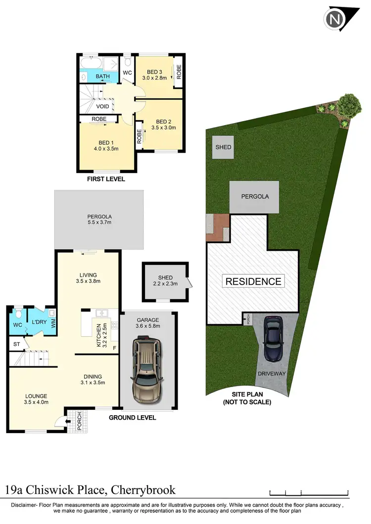 Floorplan of Homely semi-detached listing, 19a Chiswick Place, Cherrybrook NSW 2126