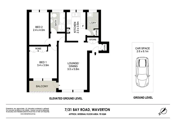 Floorplan of Homely apartment listing, 7/31 Bay Road, Waverton NSW 2060