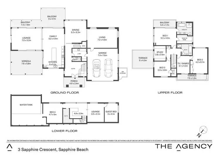 Floorplan of Homely house listing, 3 Sapphire Crescent, Sapphire Beach NSW 2450