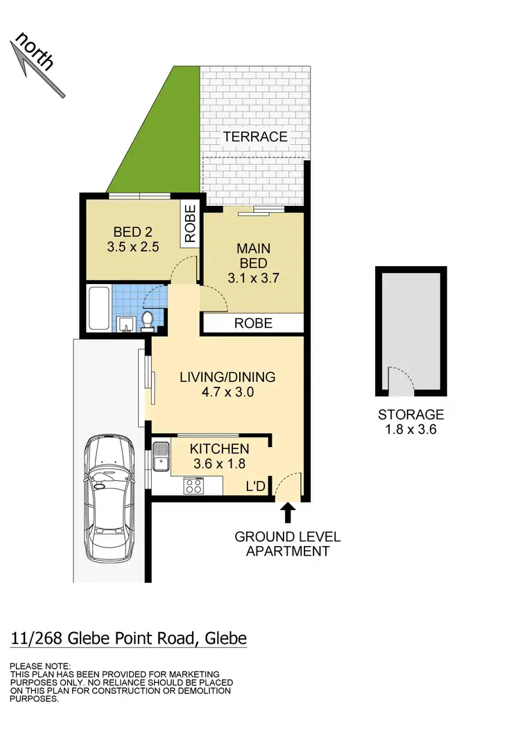 Floorplan of Homely apartment listing, 11/268 Glebe Point Road, Glebe NSW 2037