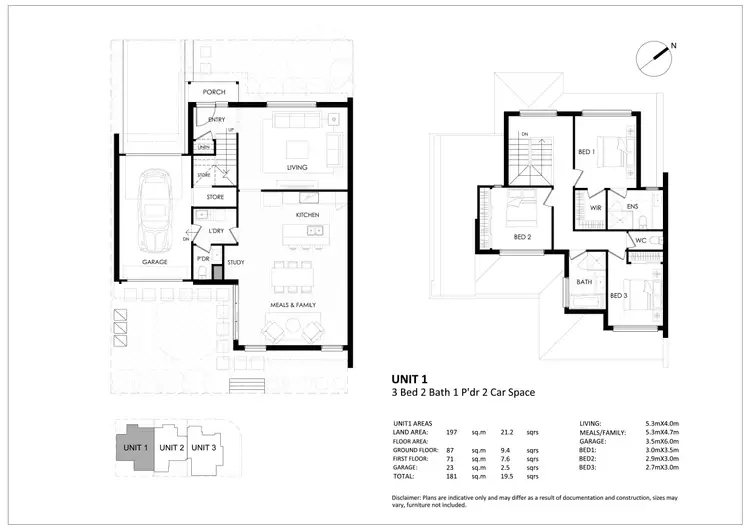 Floorplan of Homely townhouse listing, 1B Marshall Street, Noble Park VIC 3174