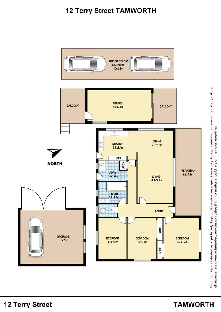 Floorplan of Homely house listing, 12 Terry Street, Tamworth NSW 2340