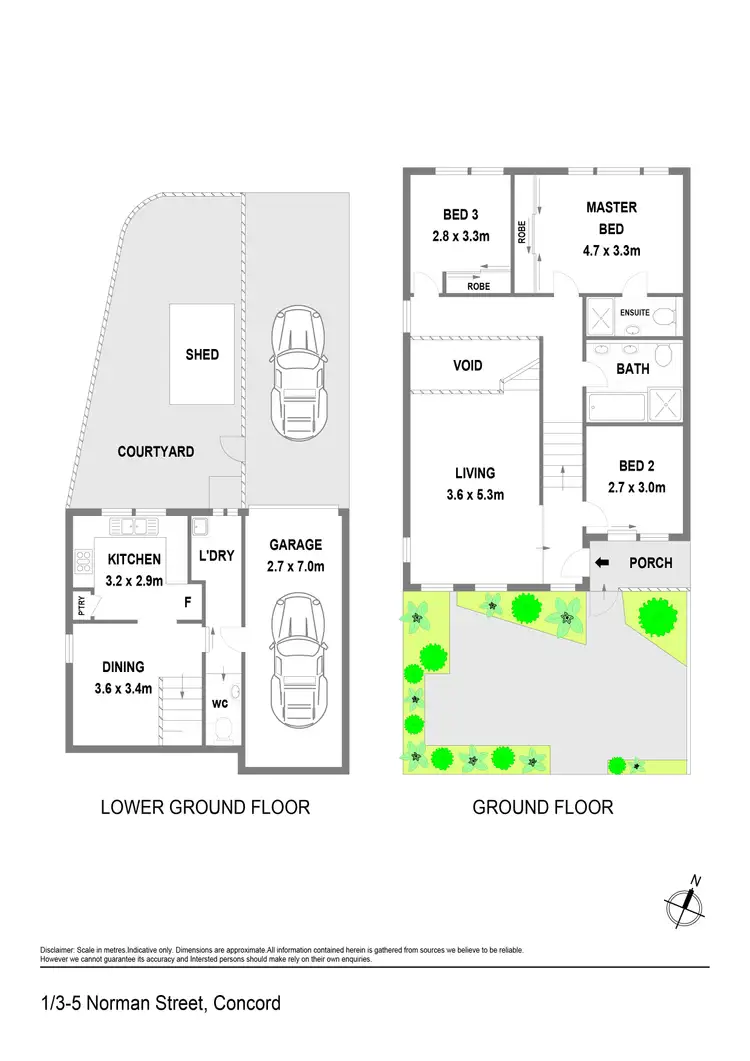 Floorplan of Homely townhouse listing, 1/3 Norman Street, Concord NSW 2137