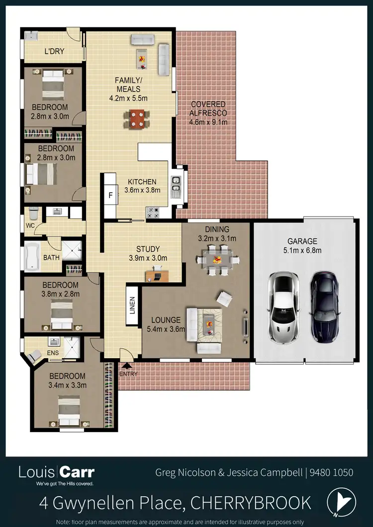 Floorplan of Homely house listing, 4 Gwynellen Place, Cherrybrook NSW 2126