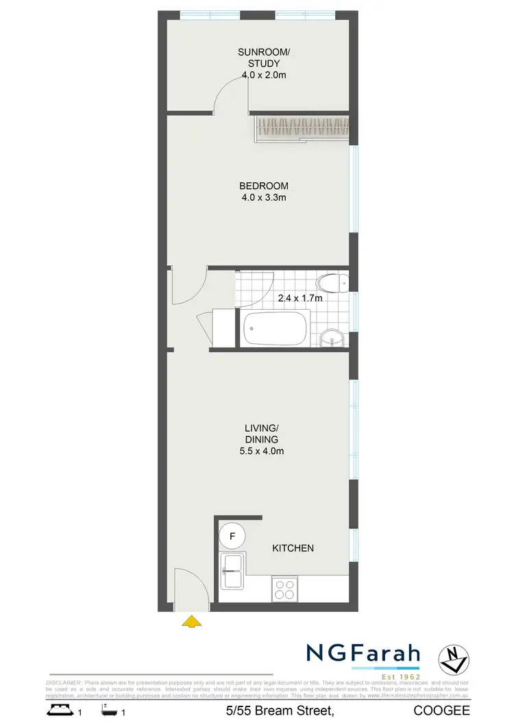 Floorplan of Homely apartment listing, 5/55 Bream Street, Coogee NSW 2034