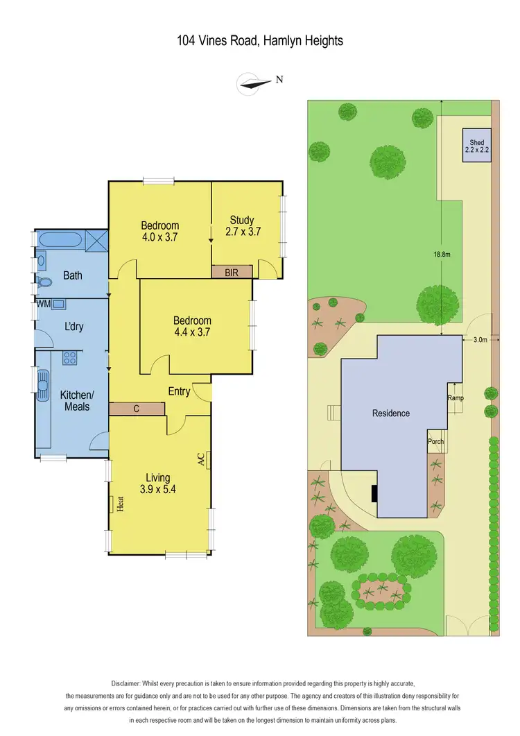 Floorplan of Homely house listing, 104 Vines Road, Hamlyn Heights VIC 3215
