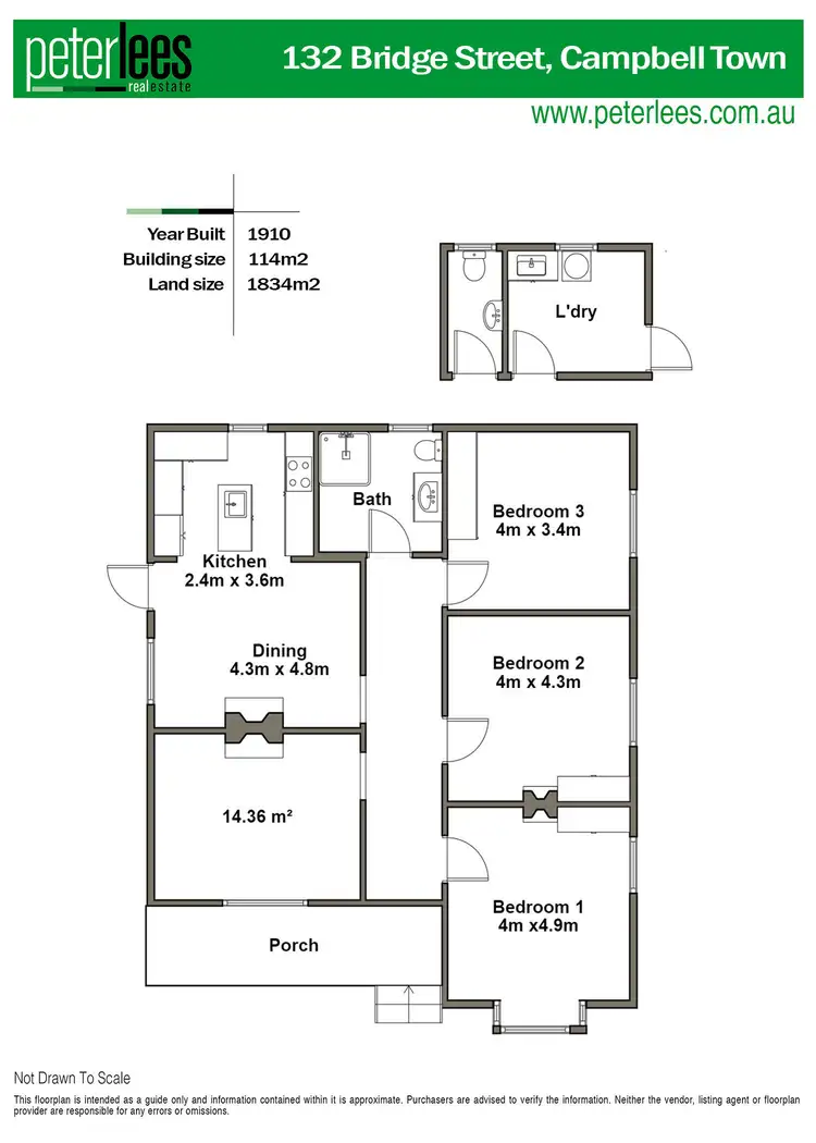 Floorplan of Homely house listing, 132 Bridge Street, Campbell Town TAS 7210