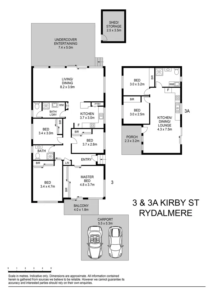 Floorplan of Homely house listing, 3 & 3A Kirby Street, Rydalmere NSW 2116