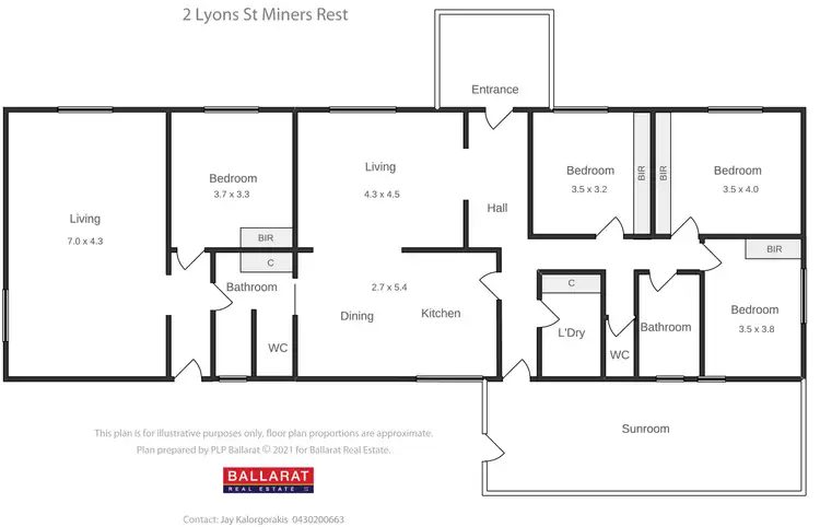 Floorplan of Homely house listing, 2 Lyons Street, Miners Rest VIC 3352