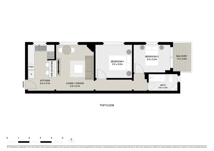 Floorplan of Homely apartment listing, 6/1 Lowe Street, Clovelly NSW 2031