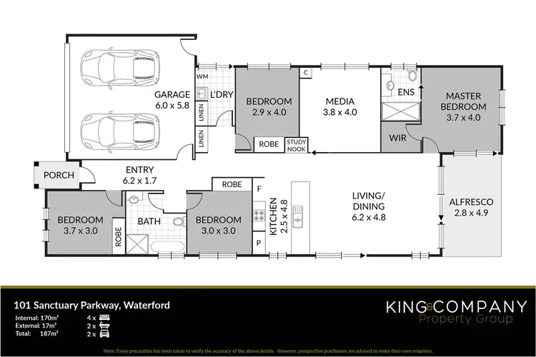Floorplan of Homely house listing, 101 Sanctuary Parkway, Waterford QLD 4133