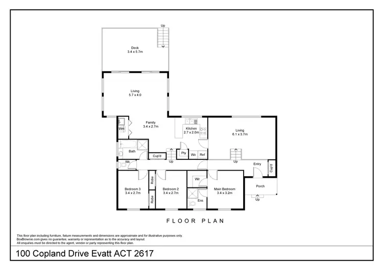 Floorplan of Homely house listing, 100 Copland Drive, Evatt ACT 2617