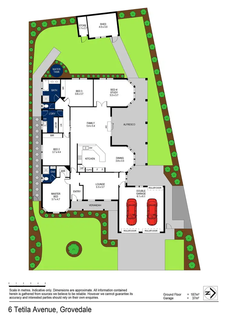Floorplan of Homely house listing, 6 Tetila Avenue, Grovedale VIC 3216
