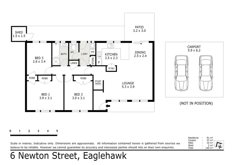 Floorplan of Homely house listing, 6 Newton Street, Eaglehawk VIC 3556