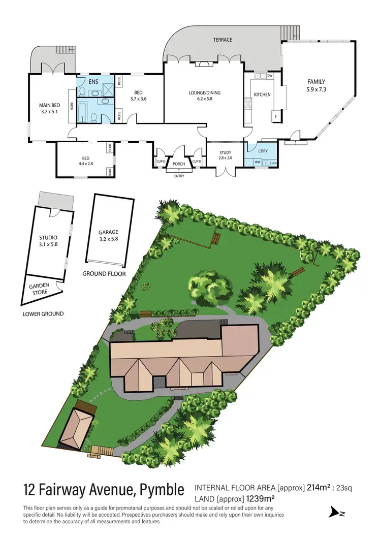 Floorplan of Homely house listing, 12 Fairway Avenue, Pymble NSW 2073
