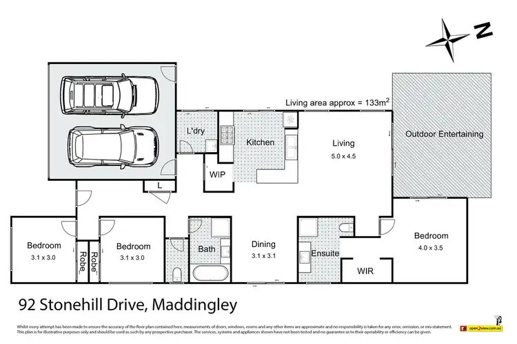Floorplan of Homely house listing, 92 Stonehill Drive, Maddingley VIC 3340