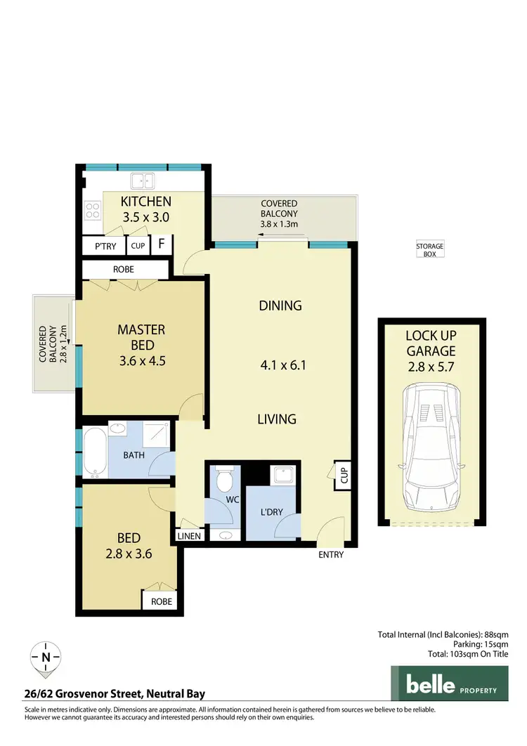 Floorplan of Homely apartment listing, 26/62-66 Grosvenor Street, Neutral Bay NSW 2089