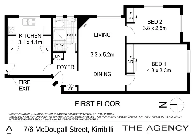 Floorplan of Homely apartment listing, 7/6 McDougall Street, Kirribilli NSW 2061