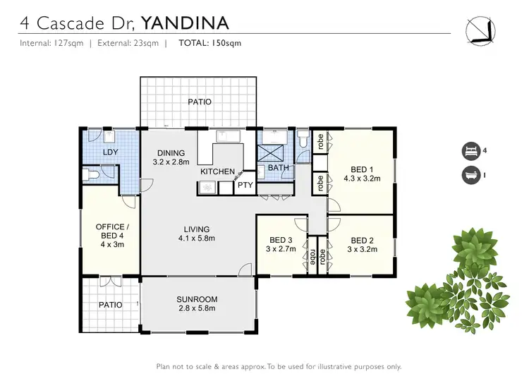 Floorplan of Homely house listing, 4 Cascade Drive, Yandina QLD 4561