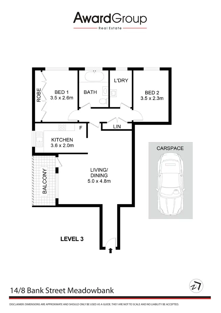 Floorplan of Homely unit listing, 14/8 Bank Street, Meadowbank NSW 2114