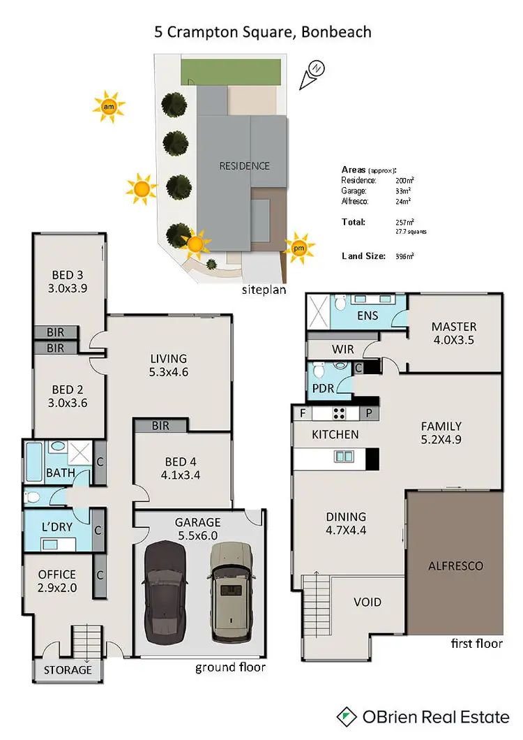 Floorplan of Homely house listing, 5 Crampton Square, Bonbeach VIC 3196