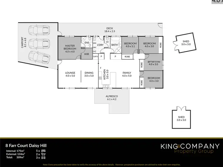 Floorplan of Homely house listing, 8 Farr Court, Daisy Hill QLD 4127
