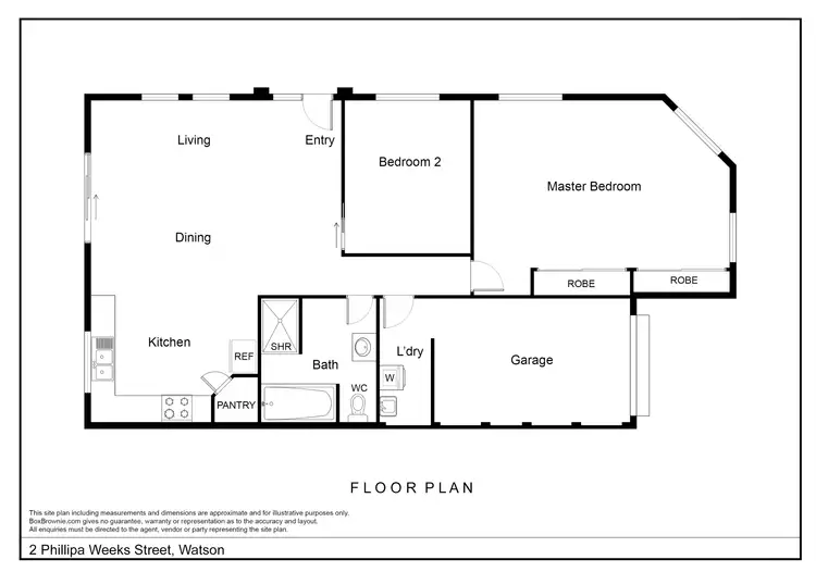 Floorplan of Homely house listing, 2 Phillipa Weeks Street, Watson ACT 2602