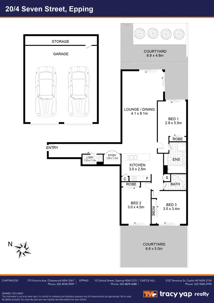 Floorplan of Homely apartment listing, 20/4 Seven Street, Epping NSW 2121