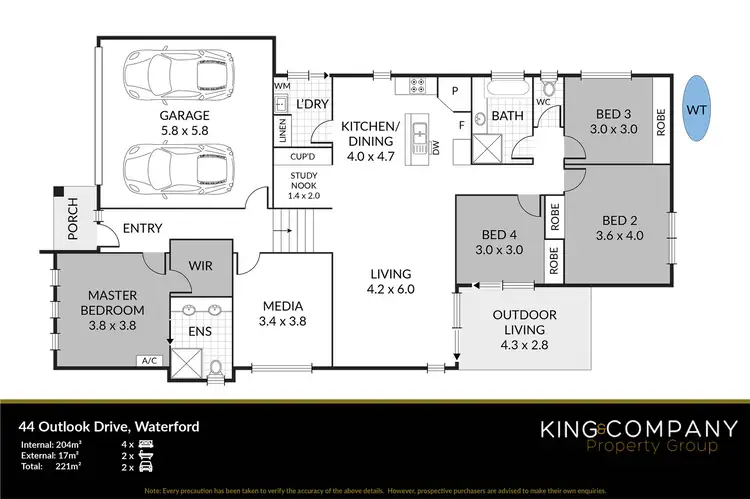 Floorplan of Homely house listing, 44 Outlook Drive, Waterford QLD 4133
