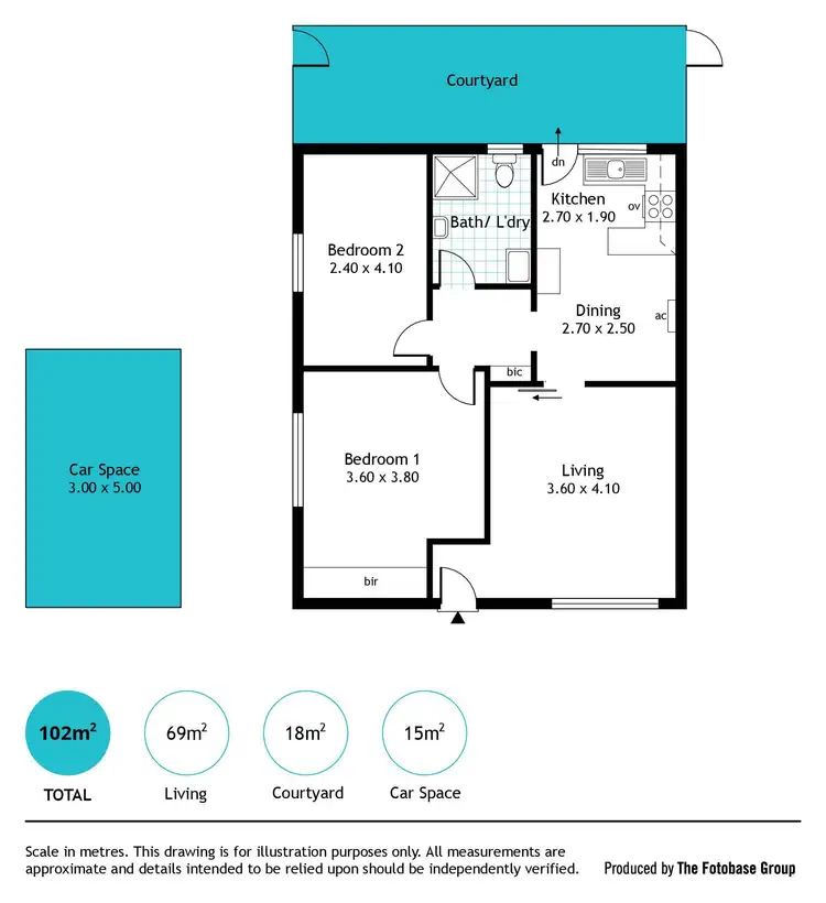 Floorplan of Homely unit listing, 3/9-11 Wenlock Street, Brighton SA 5048