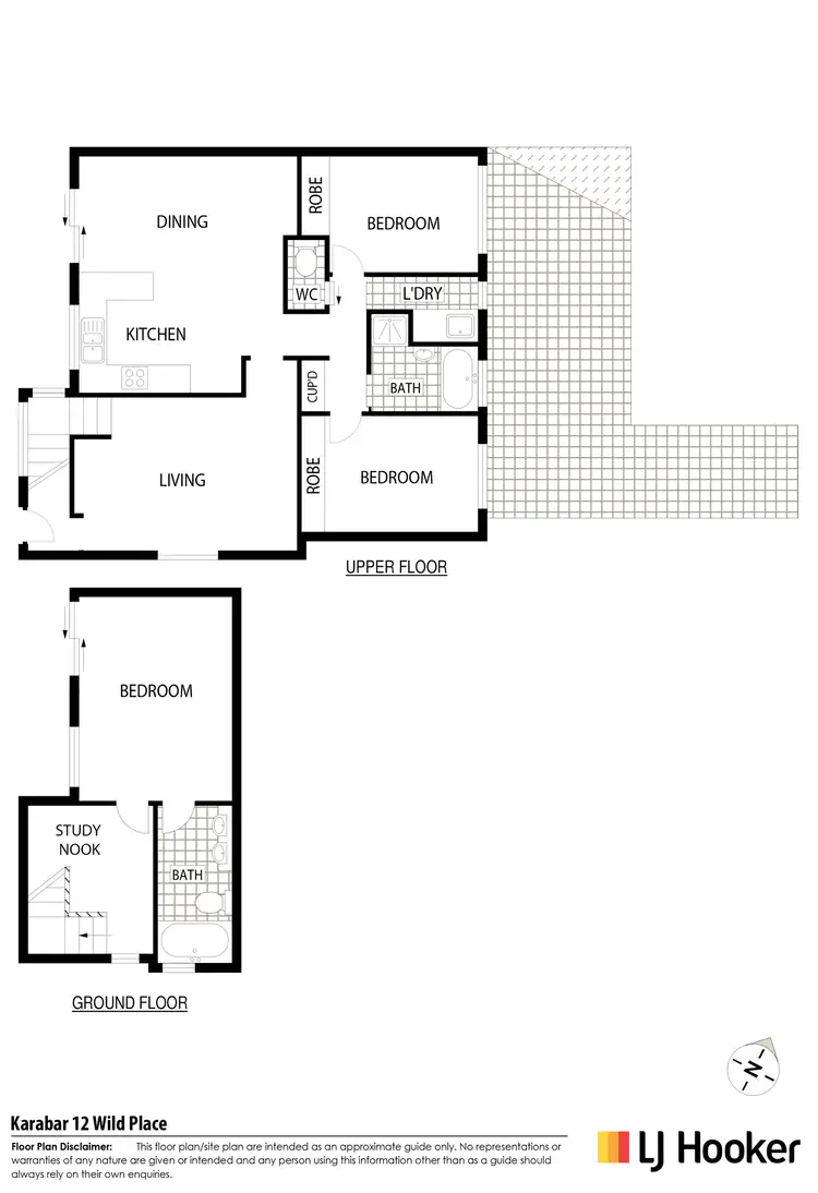 Floorplan of Homely semi-detached listing, 12 Wild Place, Karabar NSW 2620