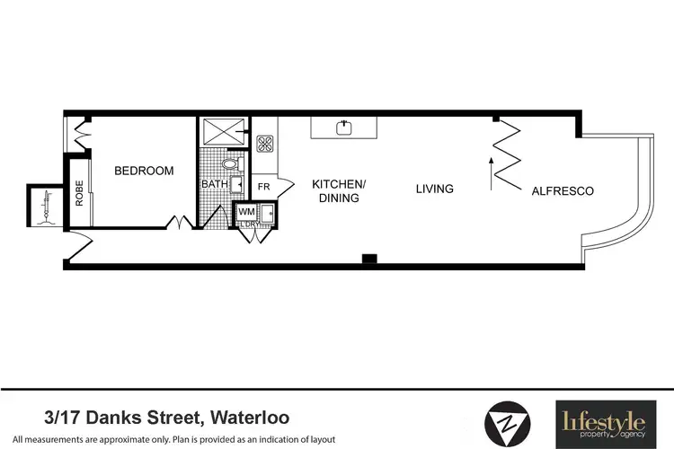 Floorplan of Homely apartment listing, 17 Danks Street, Waterloo NSW 2017