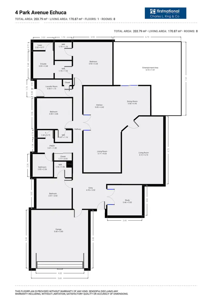 Floorplan of Homely house listing, 4 Park Avenue, Echuca VIC 3564