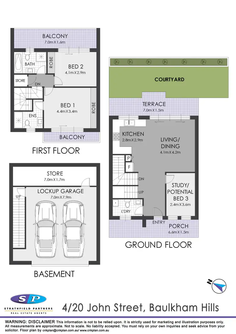 Floorplan of Homely townhouse listing, 4/20-22 John Street, Baulkham Hills NSW 2153