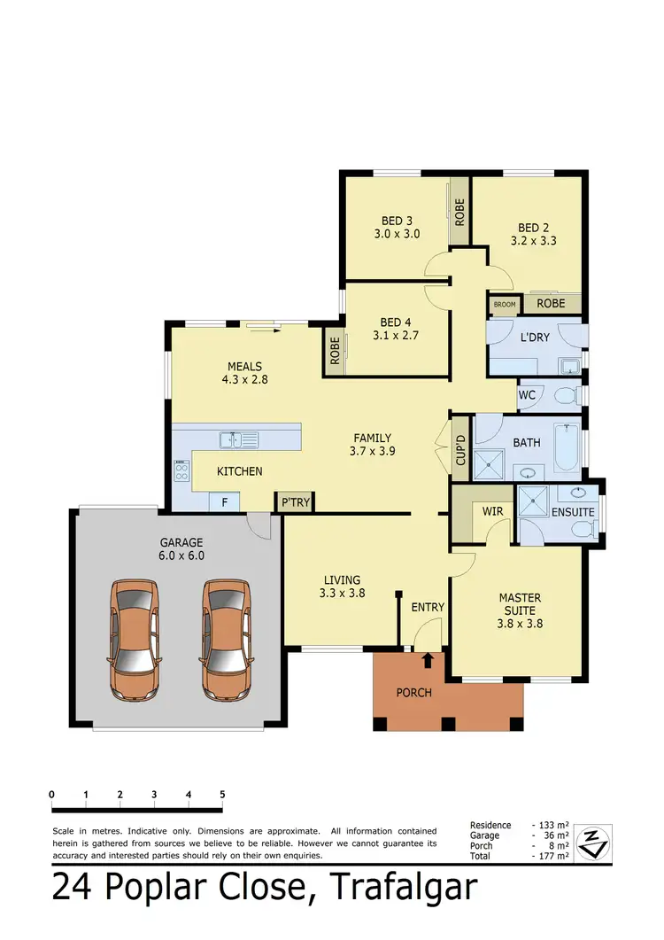 Floorplan of Homely house listing, 24 Poplar Close, Trafalgar VIC 3824