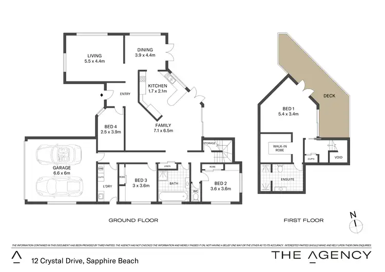 Floorplan of Homely house listing, 12 Crystal Drive, Sapphire Beach NSW 2450