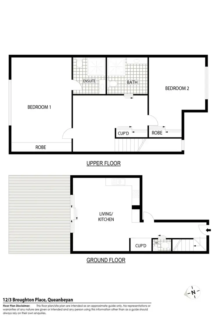 Floorplan of Homely townhouse listing, 12/3 Broughton Place, Queanbeyan NSW 2620