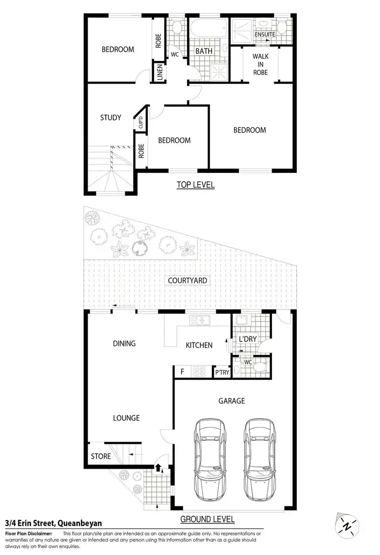 Floorplan of Homely townhouse listing, 3/4 Erin Street, Queanbeyan NSW 2620