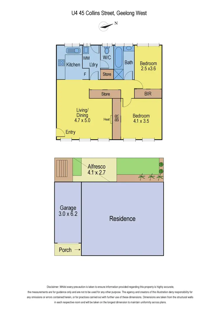 Floorplan of Homely unit listing, 4/45 Collins Street, Geelong West VIC 3218