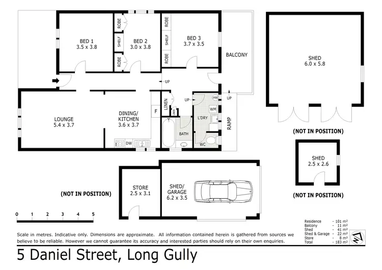 Floorplan of Homely house listing, 5 Daniel Street, Long Gully VIC 3550