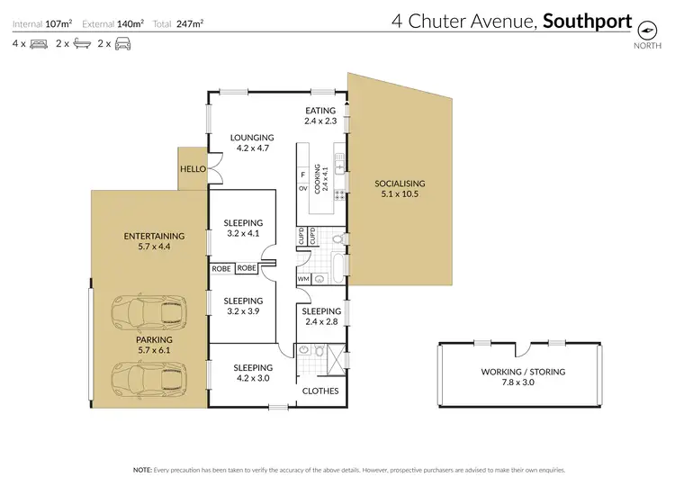 Floorplan of Homely house listing, 4 Chuter Avenue, Southport QLD 4215