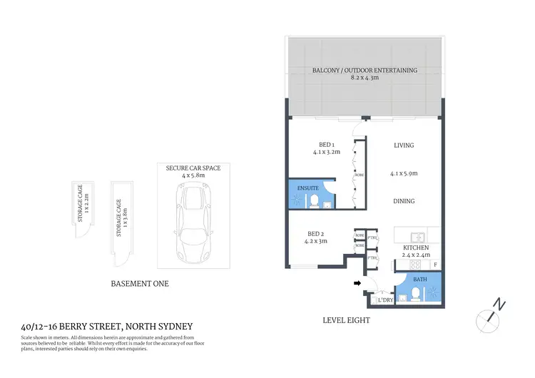 Floorplan of Homely apartment listing, 40/12-16 Berry Street, North Sydney NSW 2060